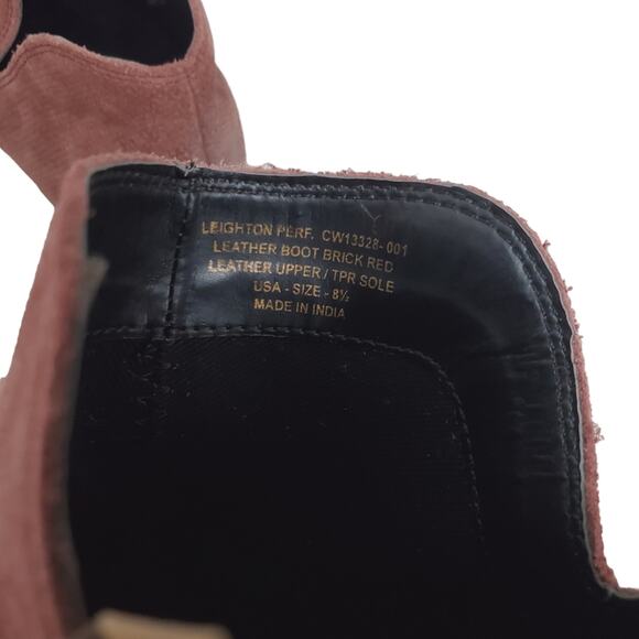 NWT Crevo | Leighton Perforated Suede Leather Distressed Ankle Booties - Picture 9 of 11